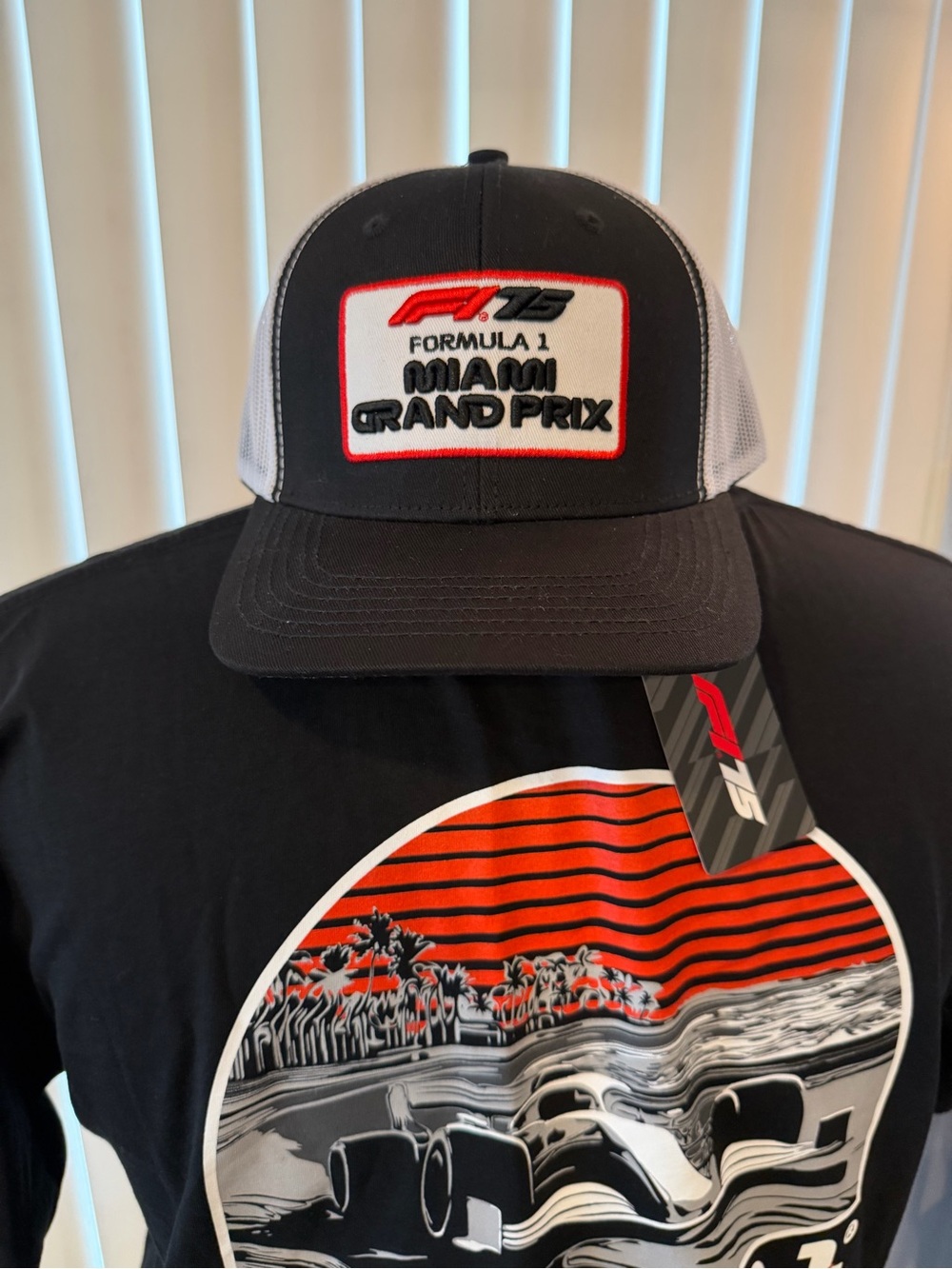 Formula 1 Miami Grand Prix Black & White Trucker Hat